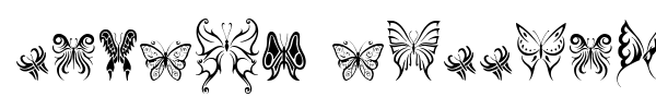 Tribal Butterflies font preview